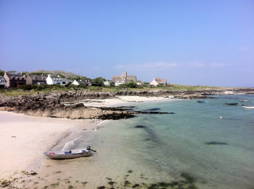 Abbey above the beach on the Isle of Iona